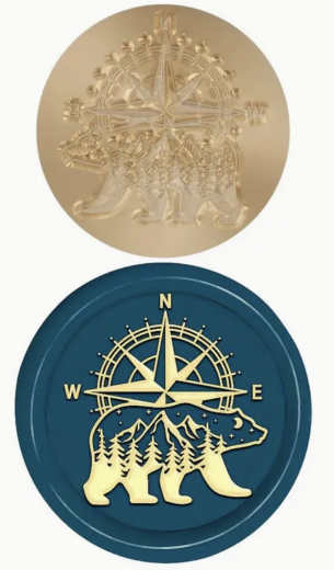 Siegelstempel Eisbär mit Kompass