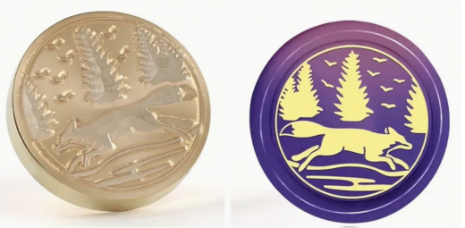 Siegelstempel Fuchs im Wald