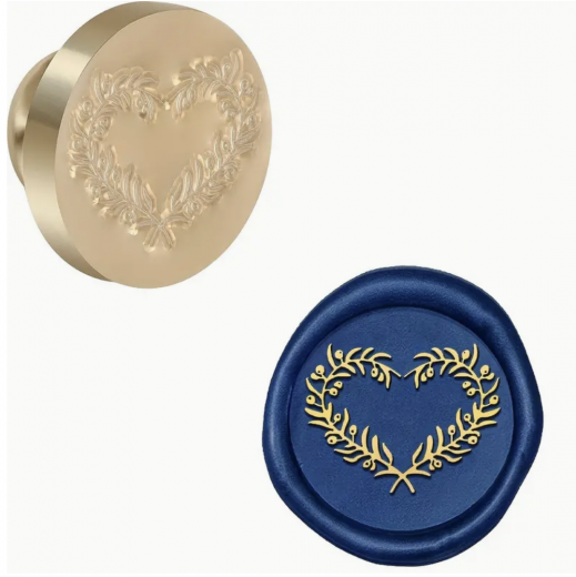 Siegelstempel Herzkranz