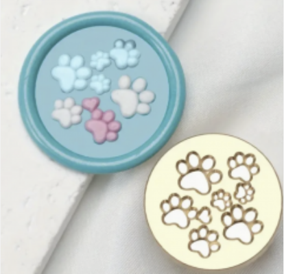 Siegelstempel Pfoten klein und groß