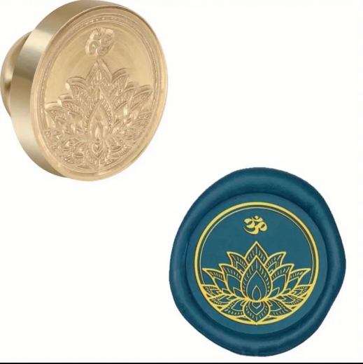 Siegelstempel Lotusblume im Kreis