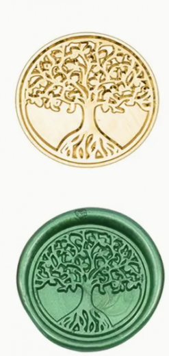 Siegelstempel Lebensbaum umkreist
