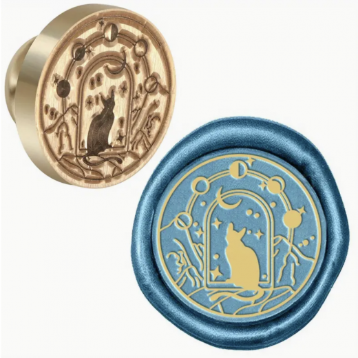 Siegelstempel Katze im Mondfenster