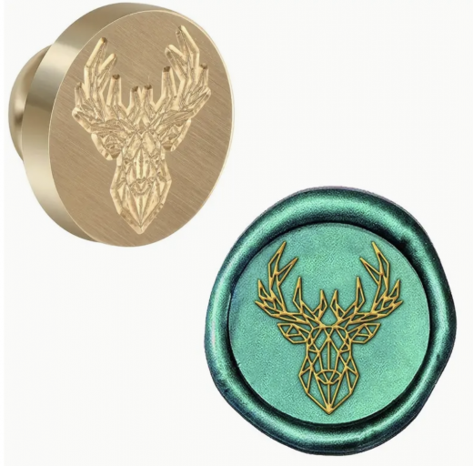 Siegelstempel Rentier geograpisches Muster