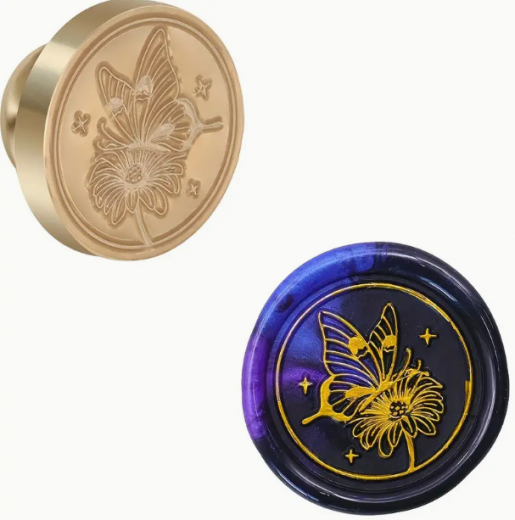 Siegelstempel Schmetterling auf der Blume