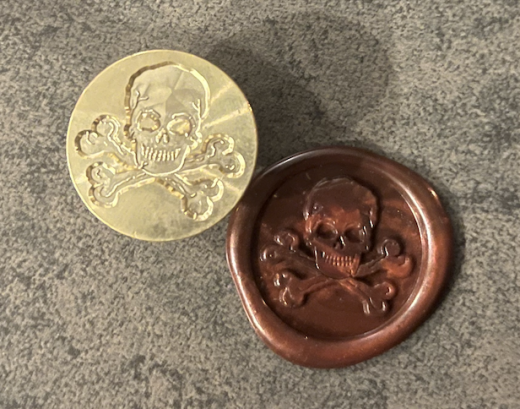 Siegelstempel Totenkopf