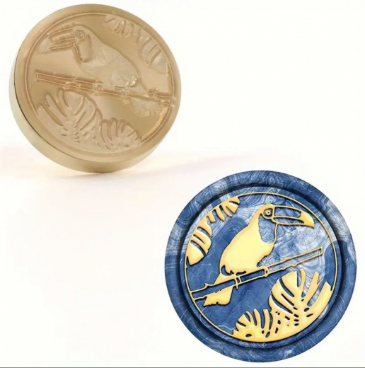 Siegelstempel Kakadu auf dem Ast