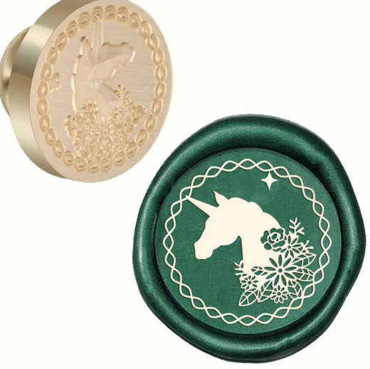 Siegelstempel Einhorn im Kreis