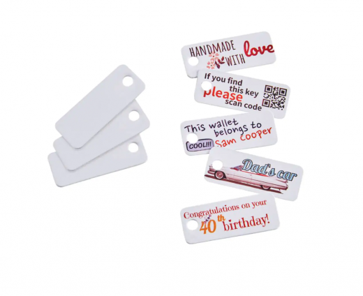 e-mark® Kunststoffschild Lochung 45x18 mm