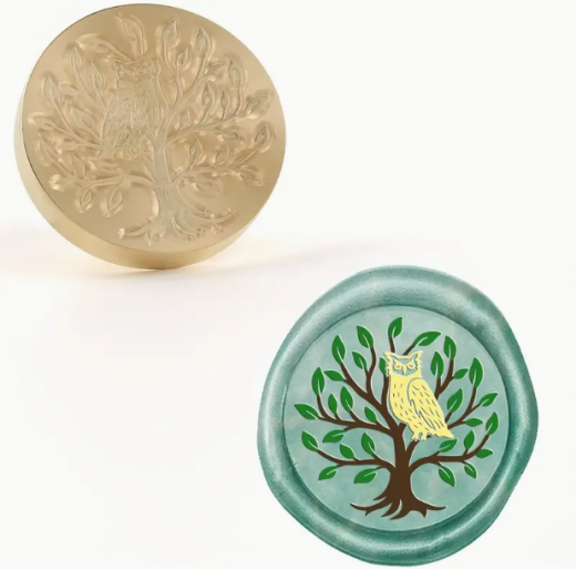 Siegelstempel Eule im Baum