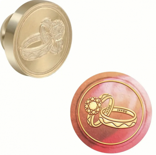 Siegelstempel Eheringe mit Diamanten