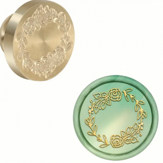 Siegelstempel Blumenkranz