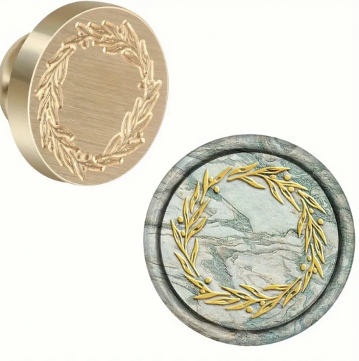 Siegelstempel Stechpalmenkranz