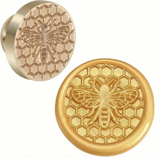 Siegelstempel Biene in der Wabe