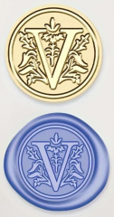 Siegelstempel Buchstabe V