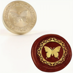 Siegelstempel Schmetterling im Kranz