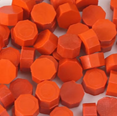 Siegelwachs 35- Orangerot