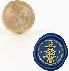 Siegelstempel Anker mit Ruder