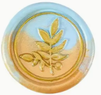 Siegelstempel Blattstängel im Kreis