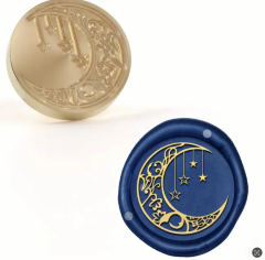 Siegelstempel Halbmond mit Sternen