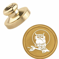Siegelstempel Eule auf dem Ast