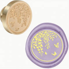 Siegelstempel Schmetterline mit Blüten