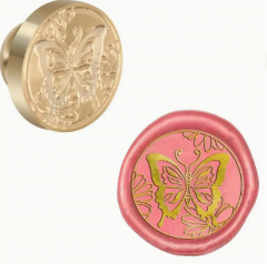 Siegelstempel Schmetterling und Blumen