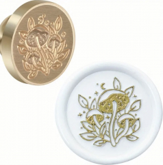 Siegelstempel Pilze unter Sternenhimmel